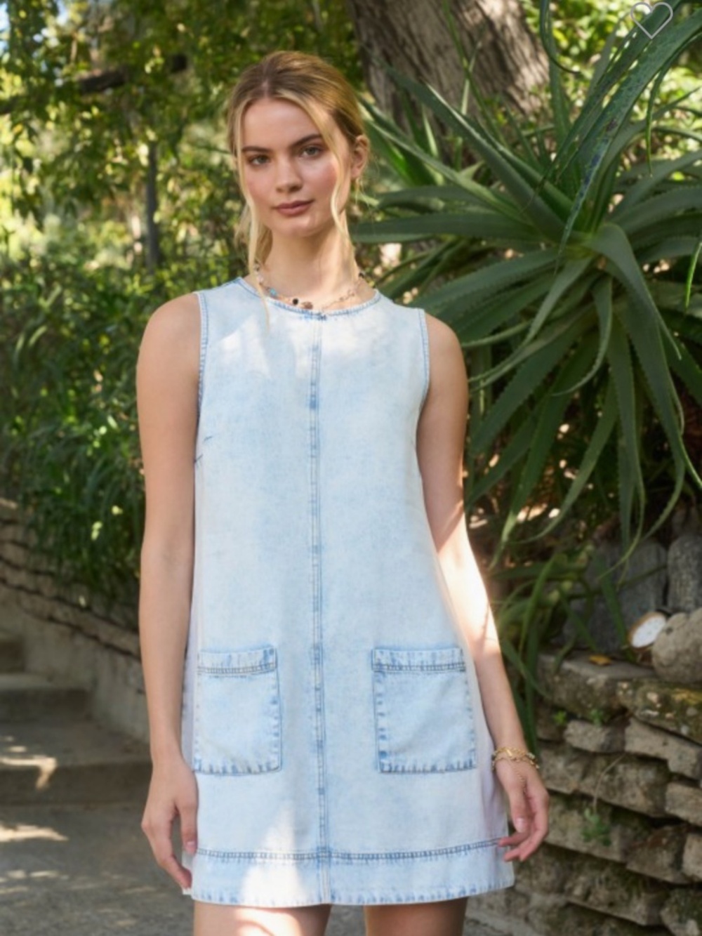 NWT Blu Pepper Light Chambray Blue Mini Dress